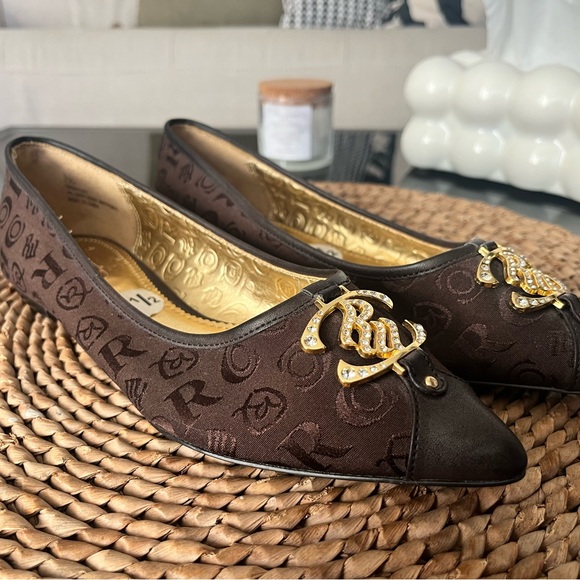 Roca Wear Shoes - Rocawear Brown Flats with Gold Detailing
